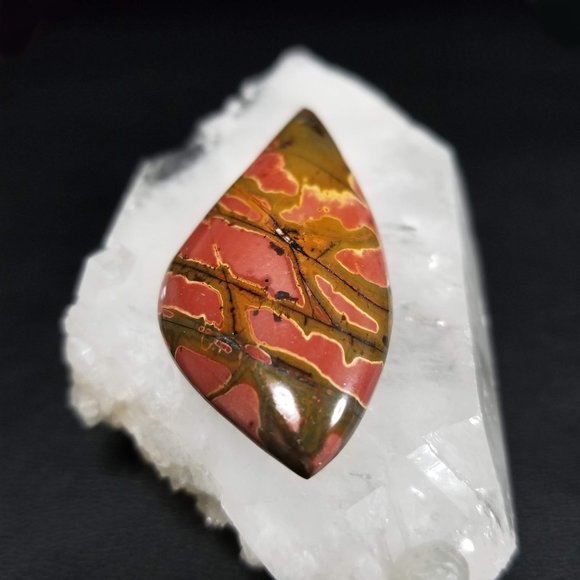 Large Cherry Creek Jasper Drilled Cab * 52.76 x 22.47 x 6.63mm * CCD2D3 - Picture 8 of 11